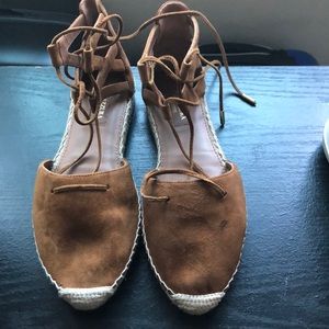 Aquazzura leather lace up espadrilles